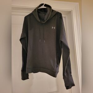 Under Armour Dark Gray/Black Cowl Sweatshirt w/ Mesh Sleeves - XL